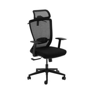 B-zboží Kancelářská židle síťované opěradlo opěrka hlavy sedák 50 x 50 cm do 150 kg černá - Zboží z druhé ruky Fromm & Starck