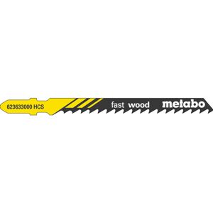 Metabo Plátky pro přímočaré pily Metabo 5 ks "fast wood" 74/ 4,0 mm, HCS 623633000